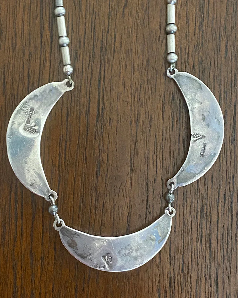 Hopi Silver Necklace By Allen Pooyouma