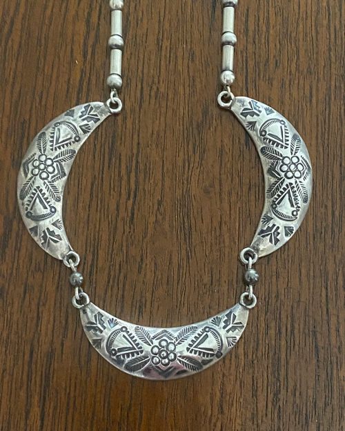 Hopi Silver Necklace By Allen Pooyouma