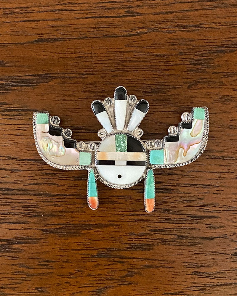 Zuni Inlaid Sunface Pin