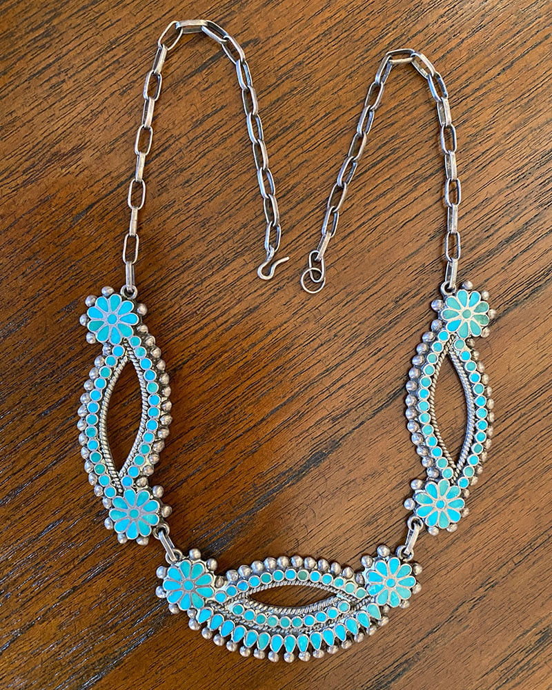 Frank Dishta Turquoise Necklace