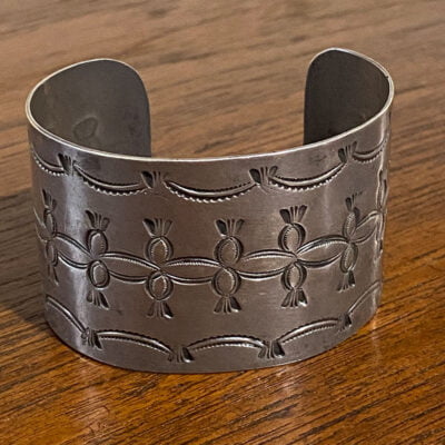 Wide Navajo Silver Bracelet