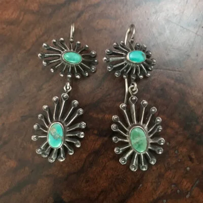 Navajo Spider Button Earrings