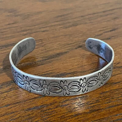 Exquisitely stamped c.1900 Pueblo Bracelet