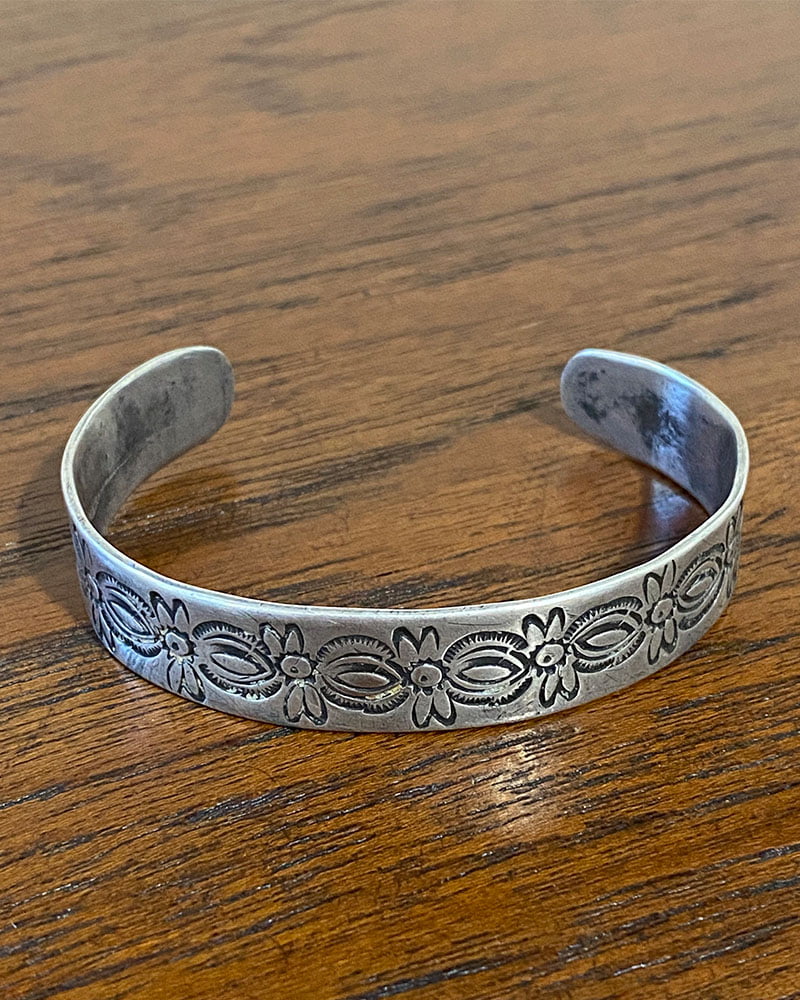 Exquisitely stamped c.1900 Pueblo Bracelet