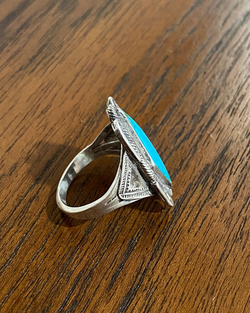 Diamond Blue Gem Turquoise Ring