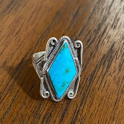 Diamond Blue Gem Turquoise Ring