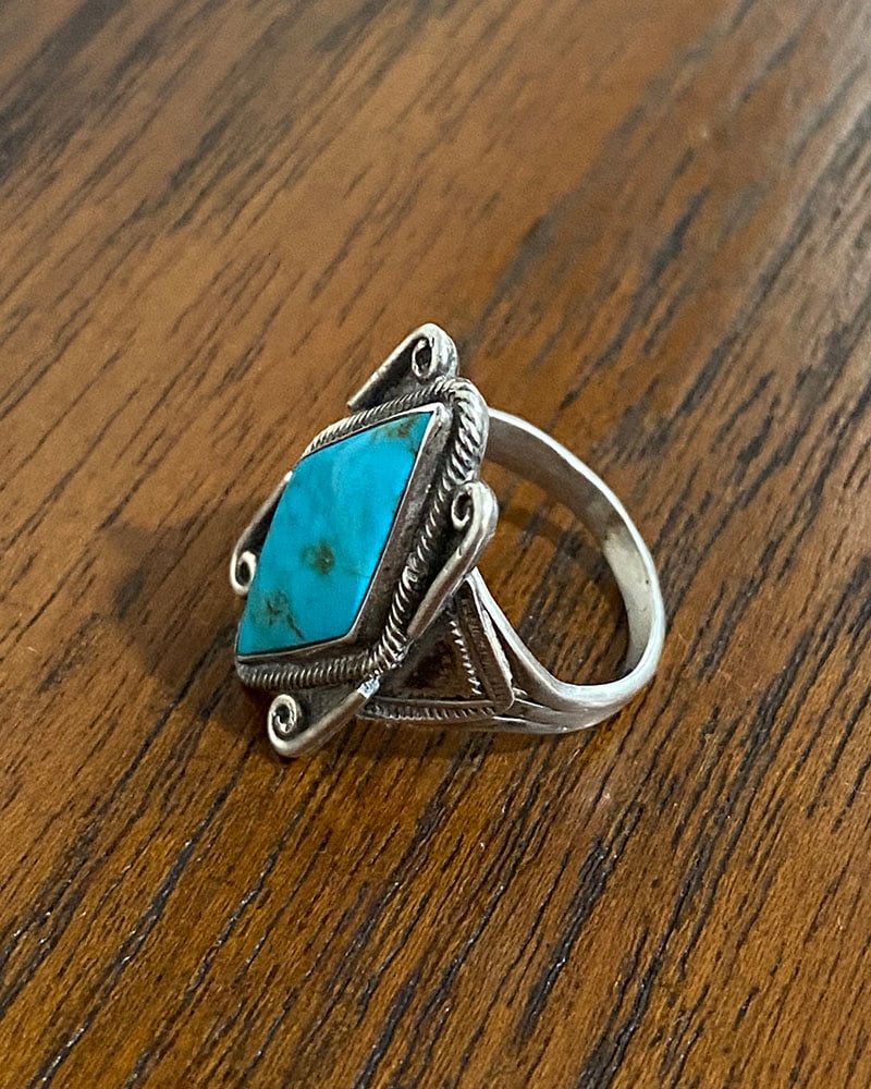 Diamond Blue Gem Turquoise Ring