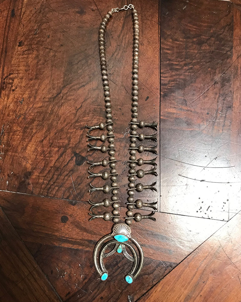 Navajo Squash Blossom Necklace