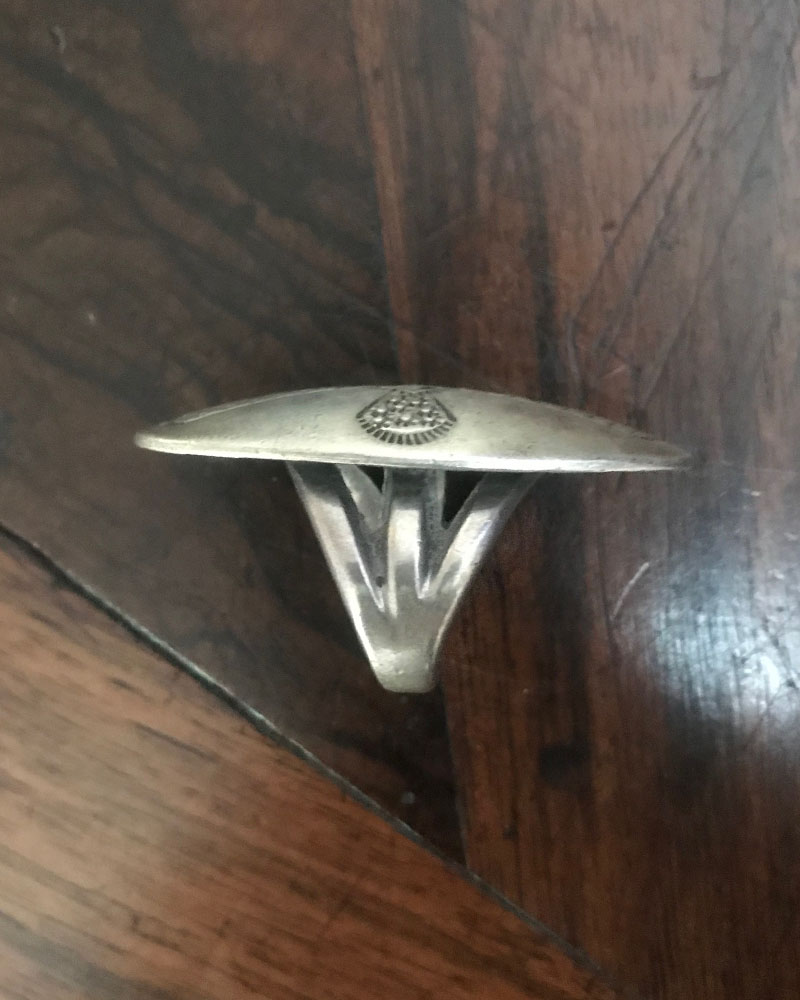 Long Silver Navajo Ring