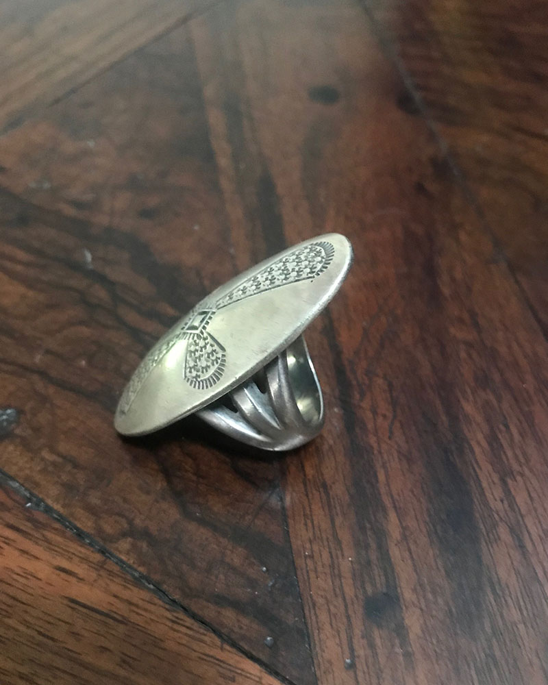 Long Silver Navajo Ring