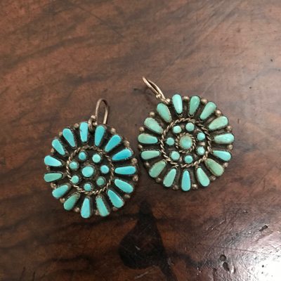 Zuni Turquoise Cluster Earrings