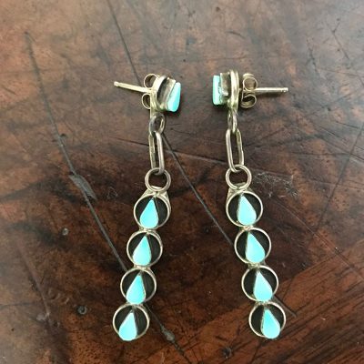 Pair of Zuni Turquoise Earrings