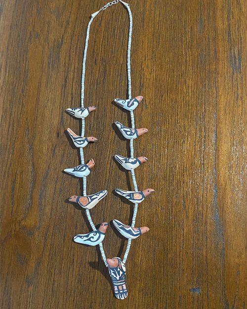 Robert Tenorio Clay Bird Necklace