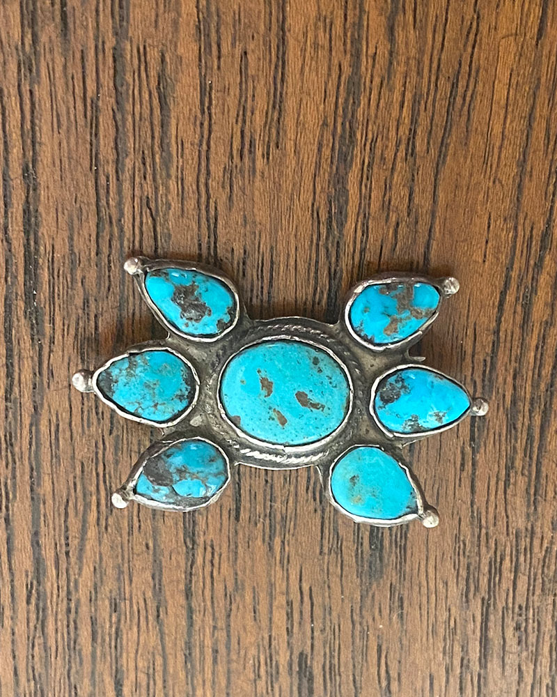 Early Navajo Turquoise Pin