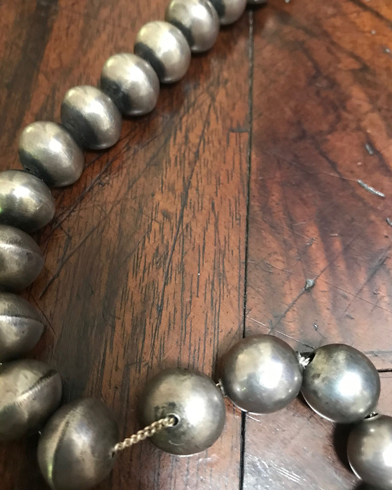 Strand of Navajo Silver Beads