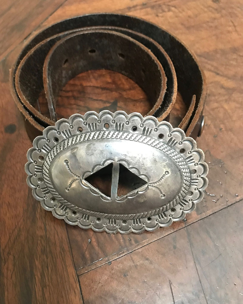 Navajo Silver Belt Buckle