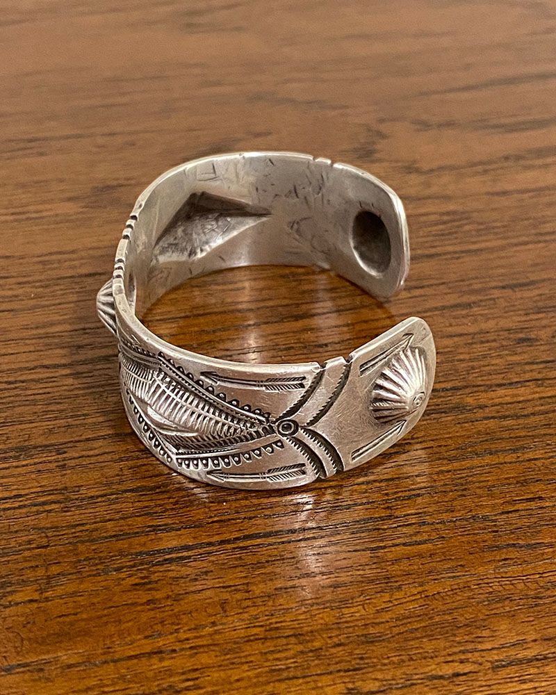 Navajo Stamped And Repoussed Bracelet