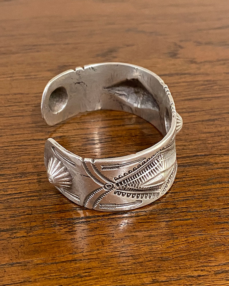 Navajo Stamped And Repoussed Bracelet