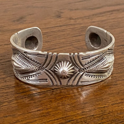 Navajo Stamped And Repoussed Bracelet