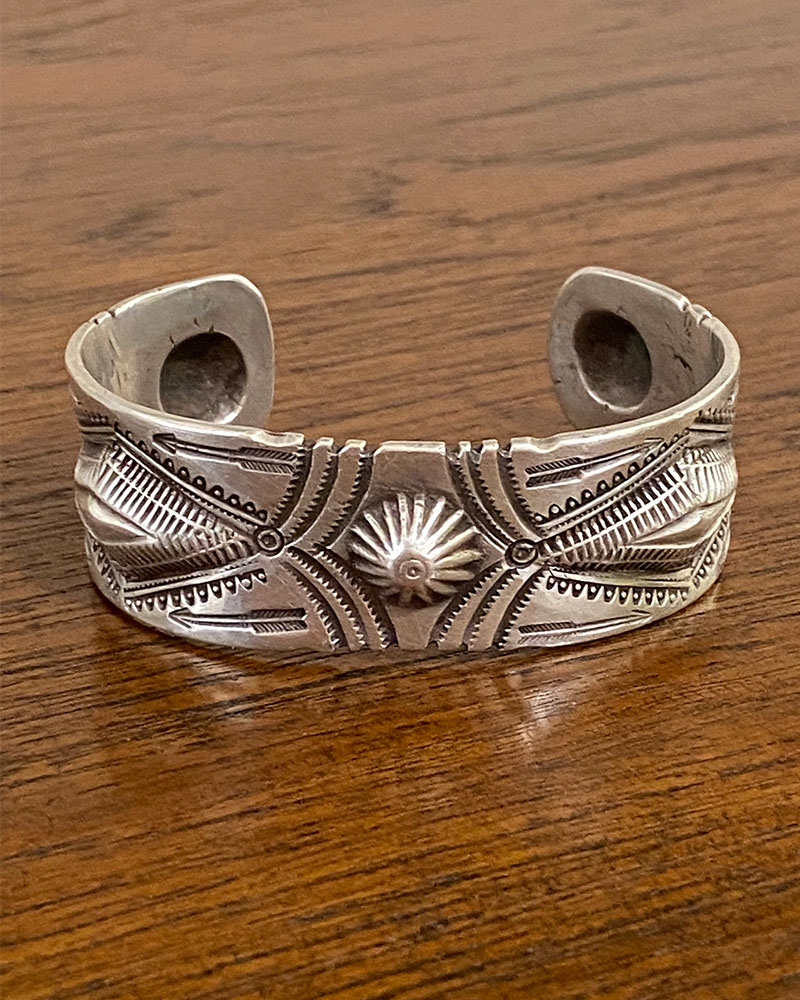 Navajo Stamped And Repoussed Bracelet