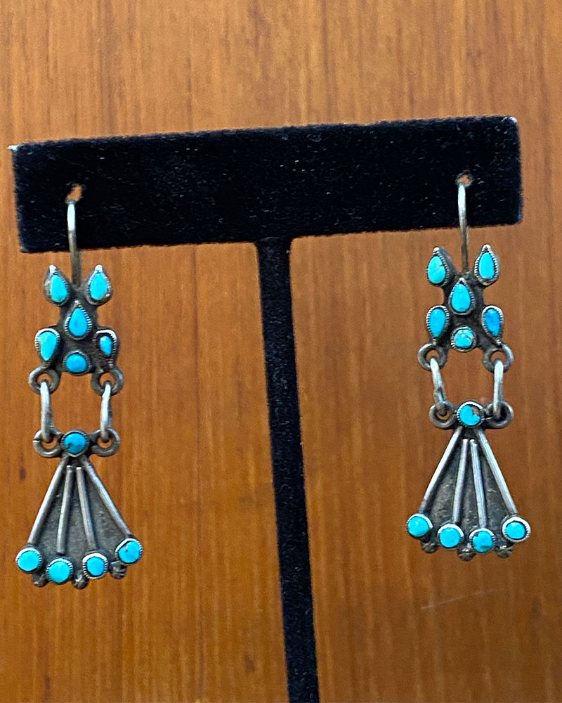 Unique Zuni Or Navajo Earrings