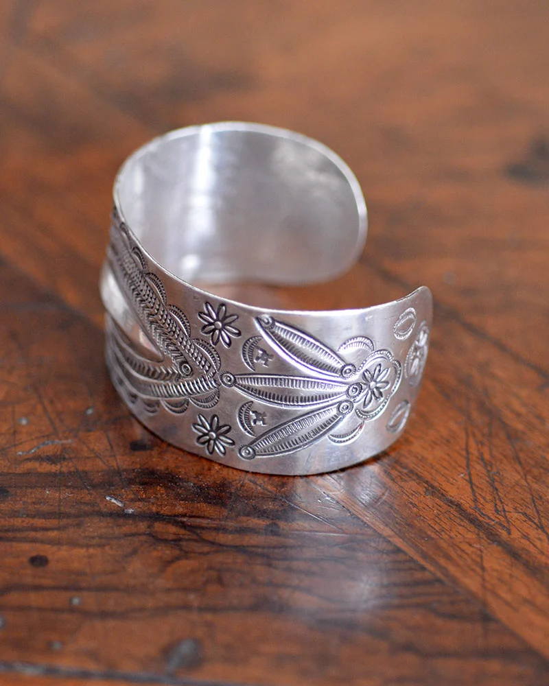 Navajo Stamped Repousse Bracelet