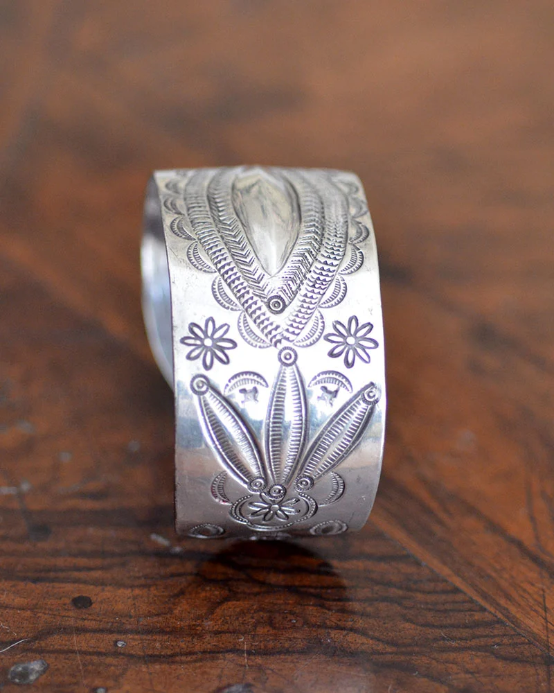 Navajo Stamped Repousse Bracelet