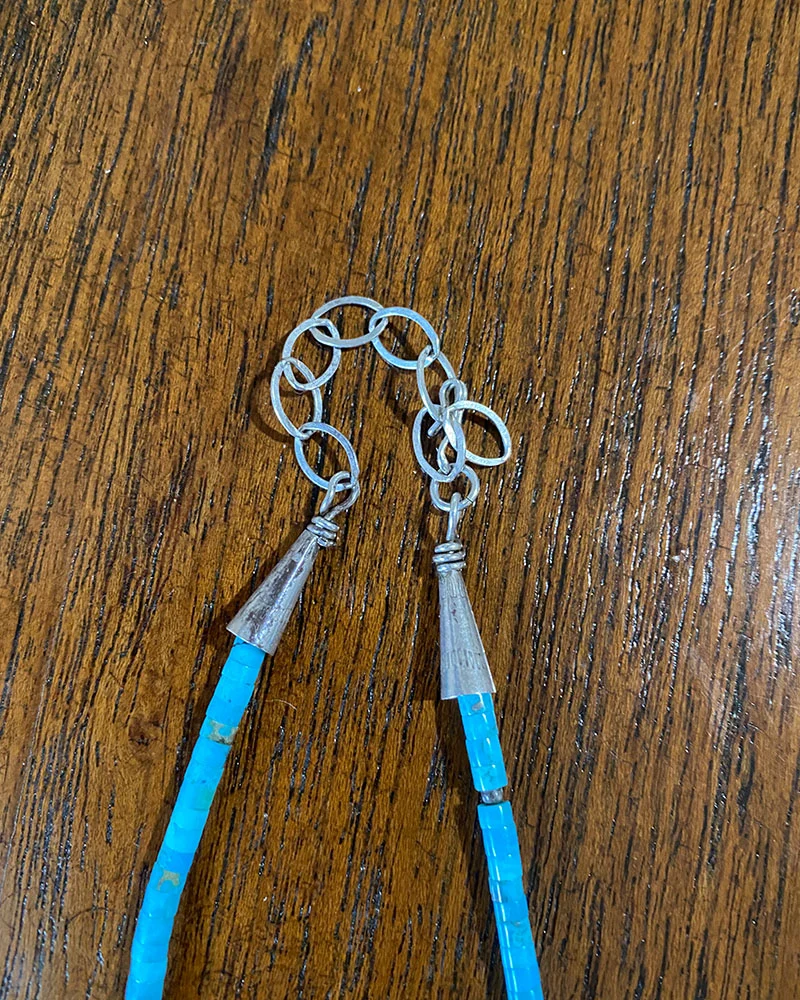 Petite Blue Gem Turquoise Necklace