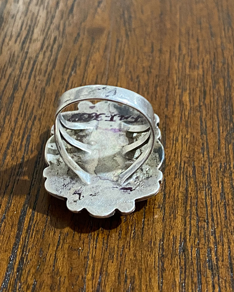 Navajo Drawn Wire Turquoise Ring
