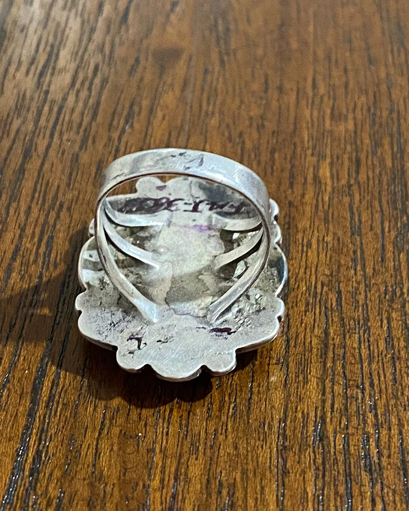 Navajo Drawn Wire Turquoise Ring