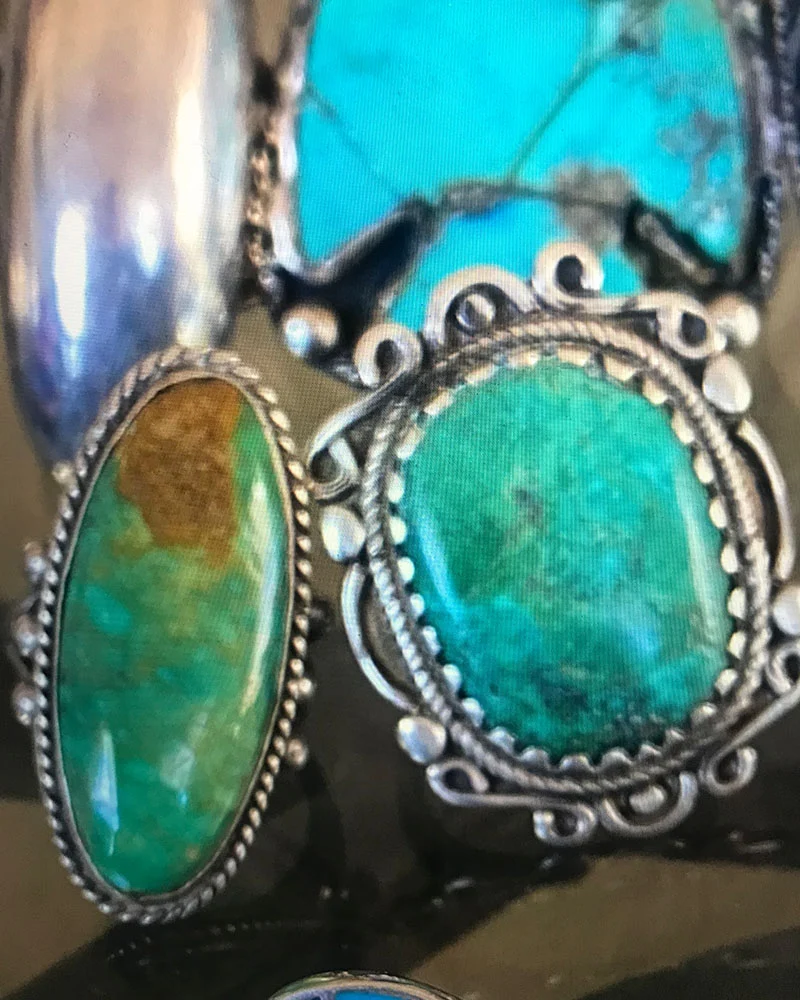 Navajo Drawn Wire Turquoise Ring