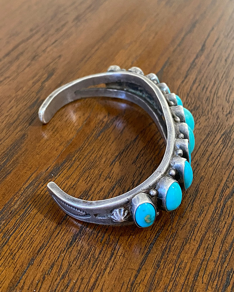 Great Navajo Turquoise Row Bracelet