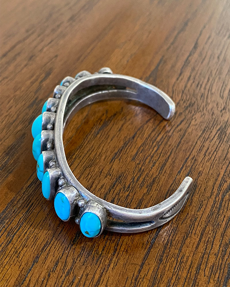 Great Navajo Turquoise Row Bracelet