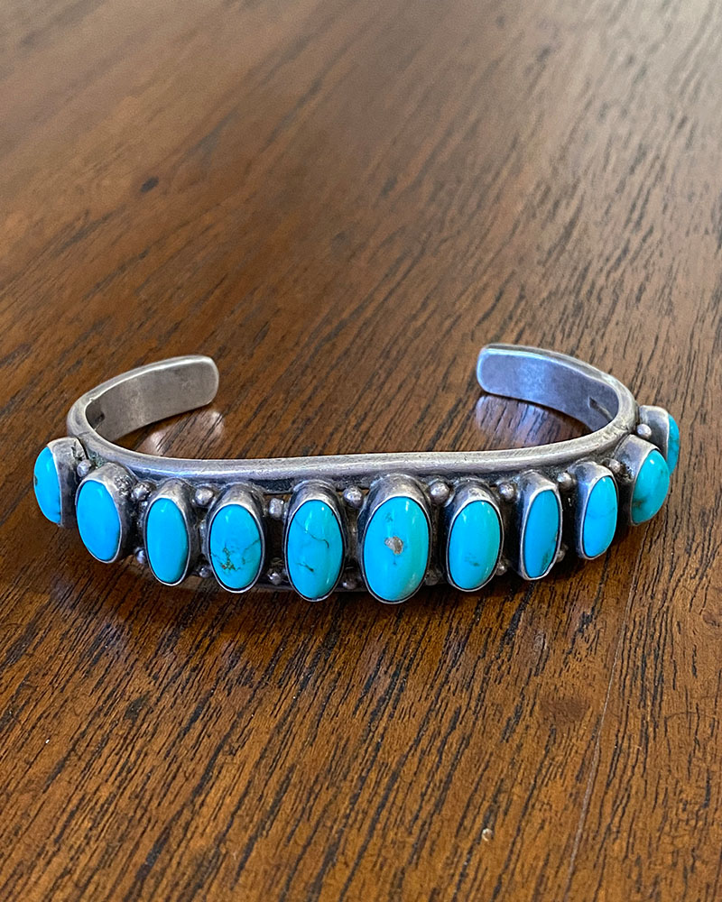 Great Navajo Turquoise Row Bracelet