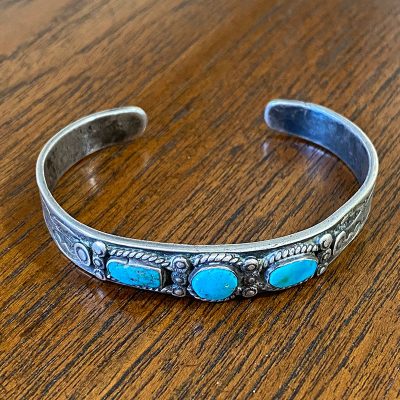 Navajo Silver and Turquoise Bracelet