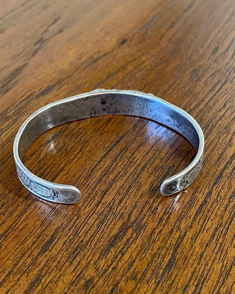 Narrow Navajo Silver Bracelet