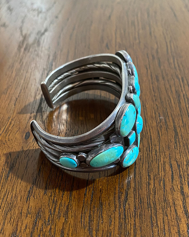 Navajo Turquoise Cluster Bracelet