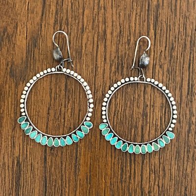 Large Hoop Dishta Style Earrings
