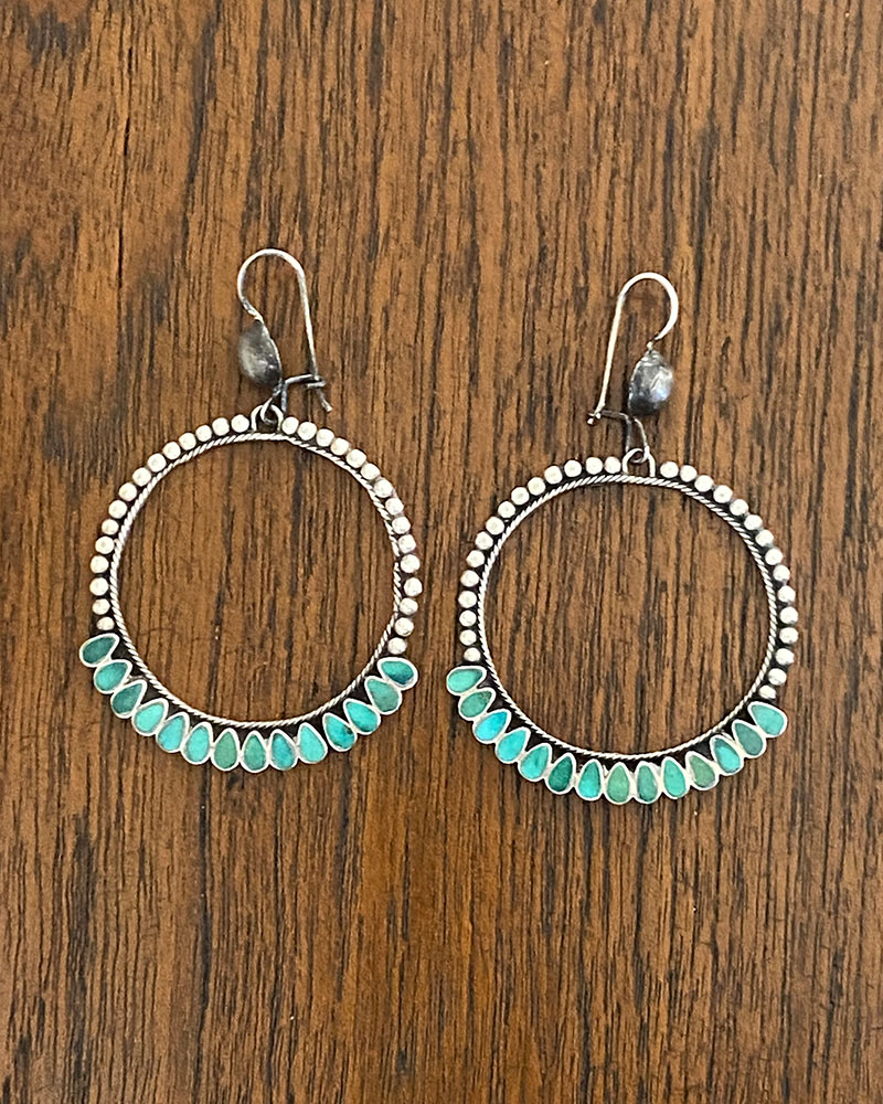 Large Hoop Dishta Style Earrings