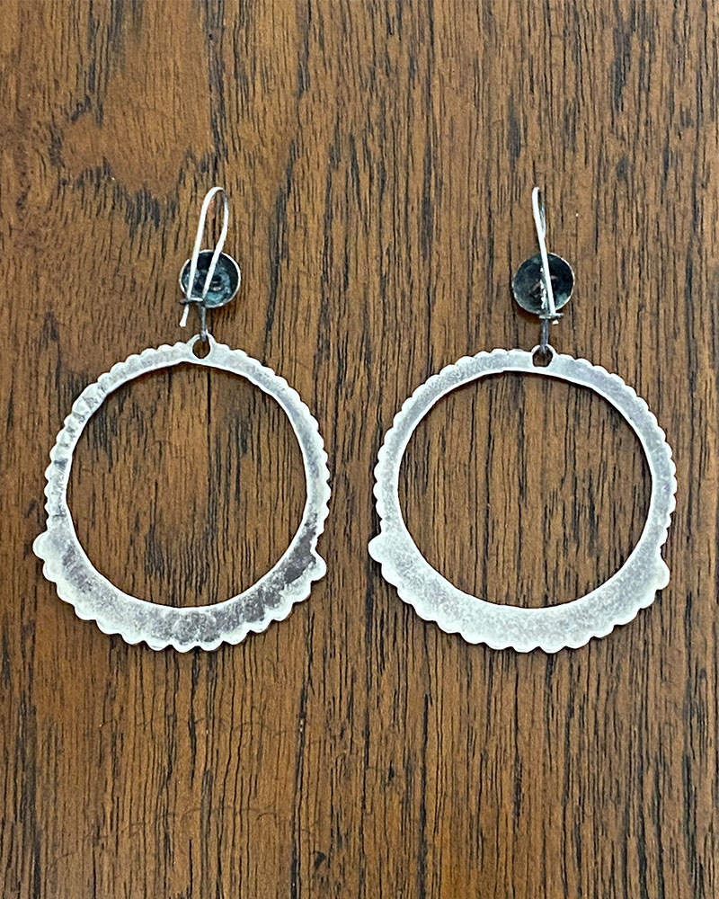 Large Hoop Dishta Style Earrings