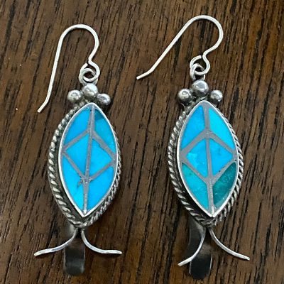 Zuni Turquoise Blossom Earrings
