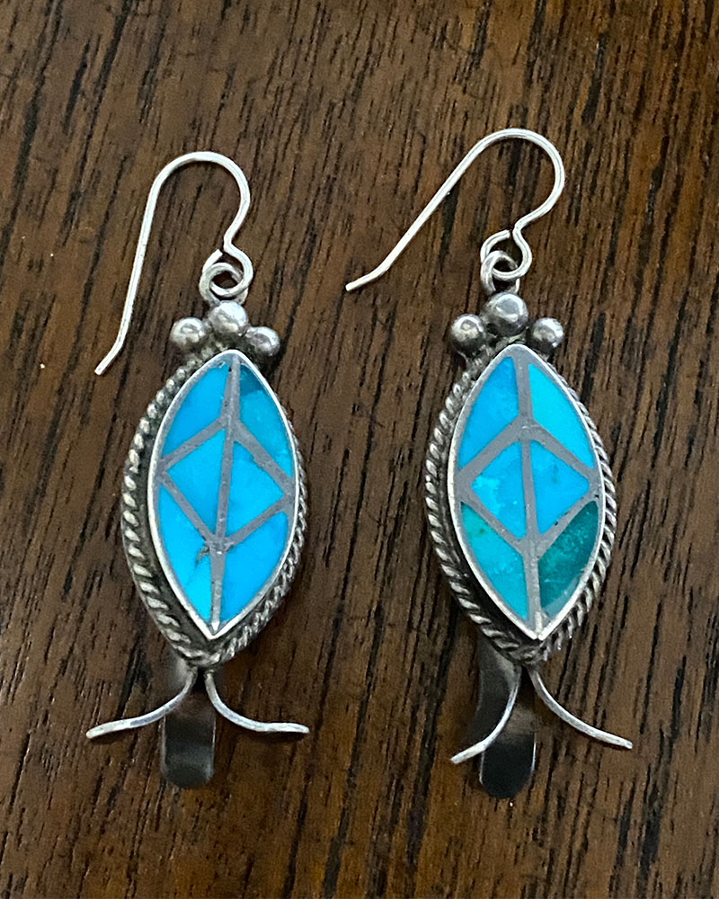 Zuni Turquoise Blossom Earrings