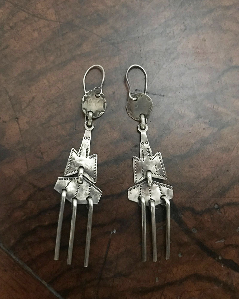 Long Peyote Bird Earrings