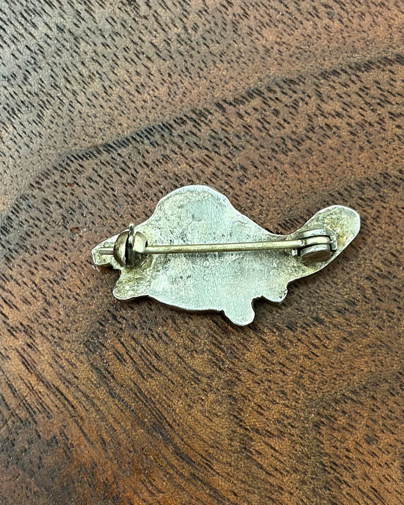 Small Inlaid Turquoise Turtle Pin