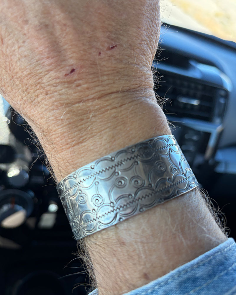 Silver Pueblo Stamped Bracelet