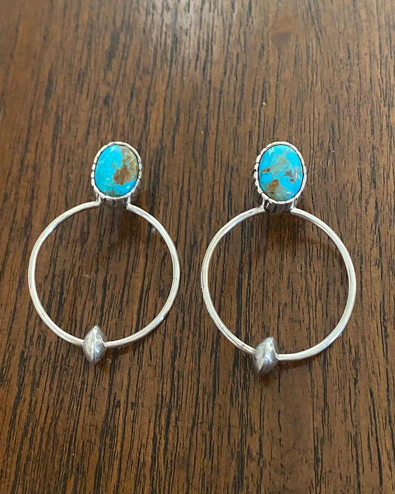 Turquoise Hoop Earrings