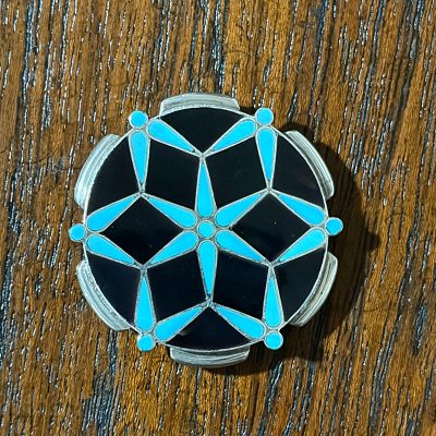 Zuni Turquoise and Silver Pin