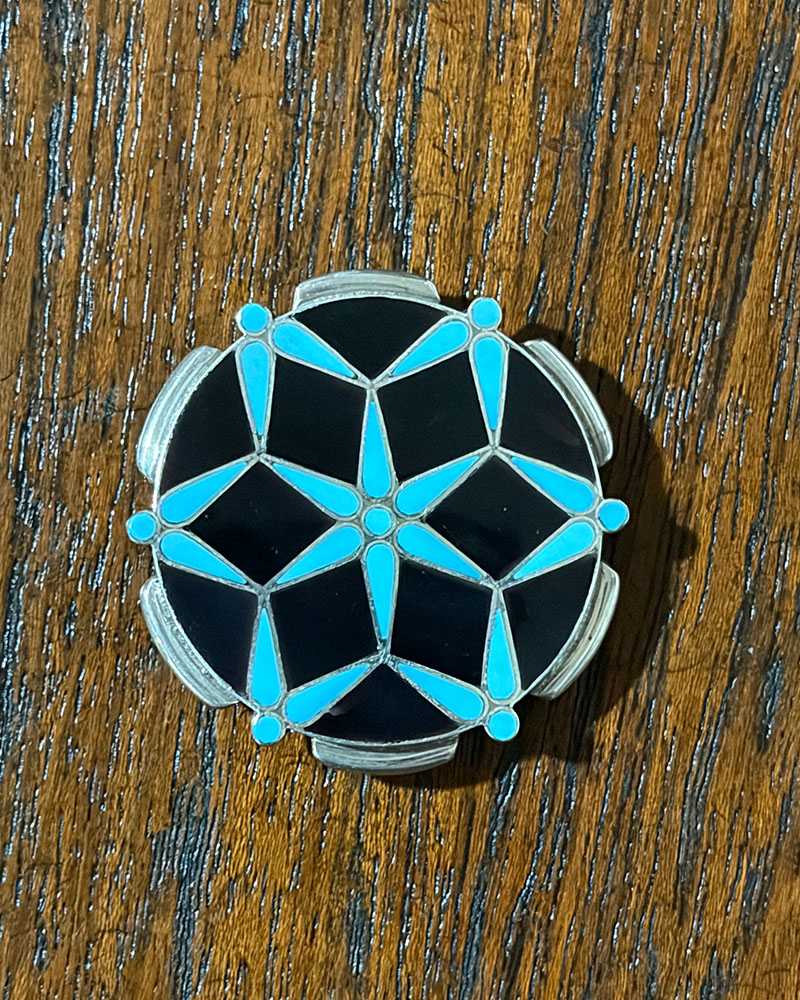 Zuni Turquoise and Silver Pin