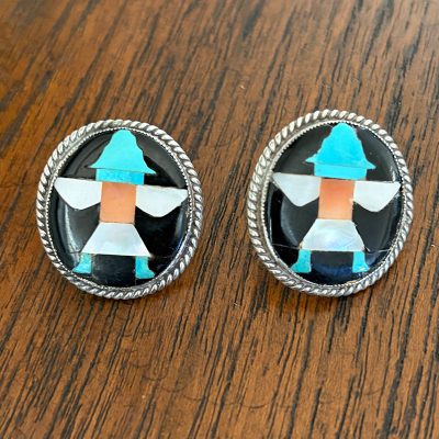 John Gordon Leak Inlay Earrings