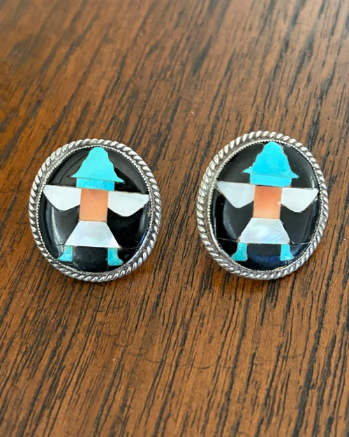 John Gordon Leak Inlay Earrings